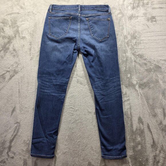 Vigoss Jeans Womens 28 Blue Thompson Tomboy Skinny Mid Rise Zip Fly Denim Faded - Picture 2 of 9
